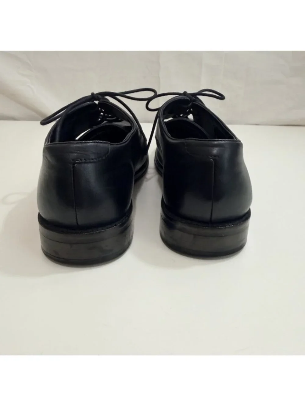 The Black Tux Mens Black Derby Leather Shoes Size 10